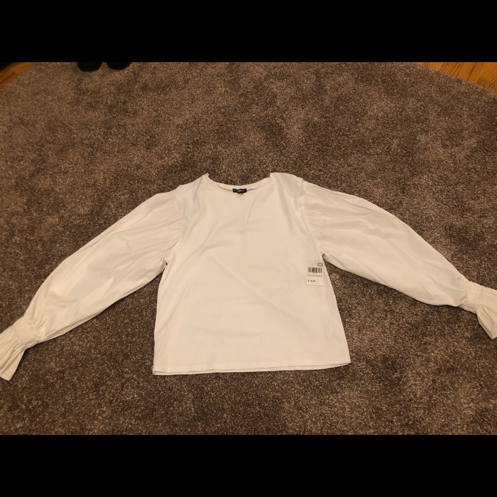 White blouse with long sleeves
